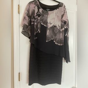 Black dress with attached shawl